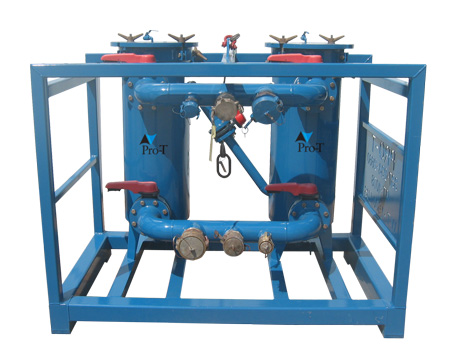 dual pod oilfield filtration unit
